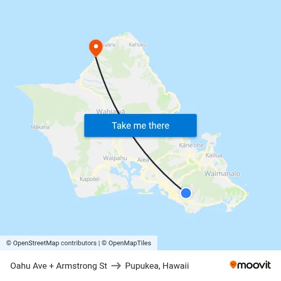 Oahu Ave + Armstrong St to Pupukea, Hawaii map