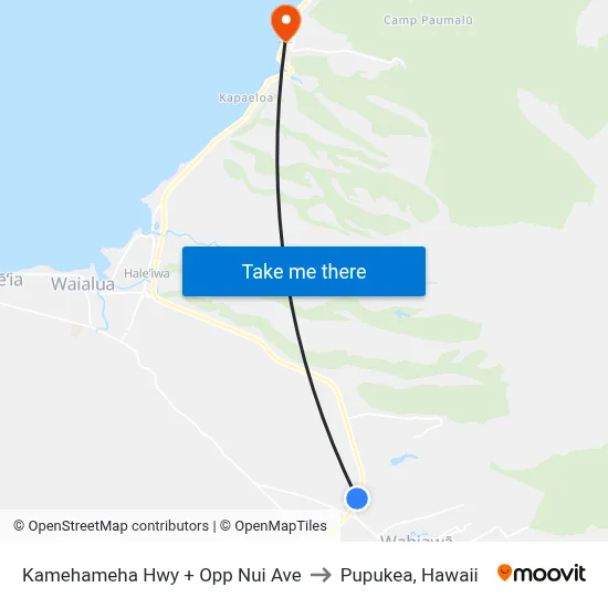 Kamehameha Hwy + Opp Nui Ave to Pupukea, Hawaii map