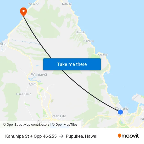 Kahuhipa St + Opp 46-255 to Pupukea, Hawaii map