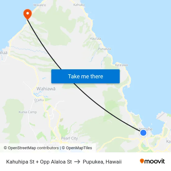 Kahuhipa St + Opp Alaloa St to Pupukea, Hawaii map
