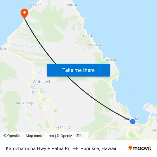 Kamehameha Hwy + Pahia Rd to Pupukea, Hawaii map