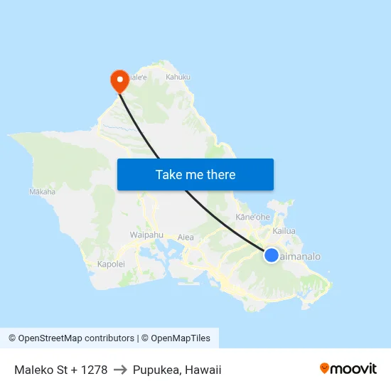 Maleko St + 1278 to Pupukea, Hawaii map