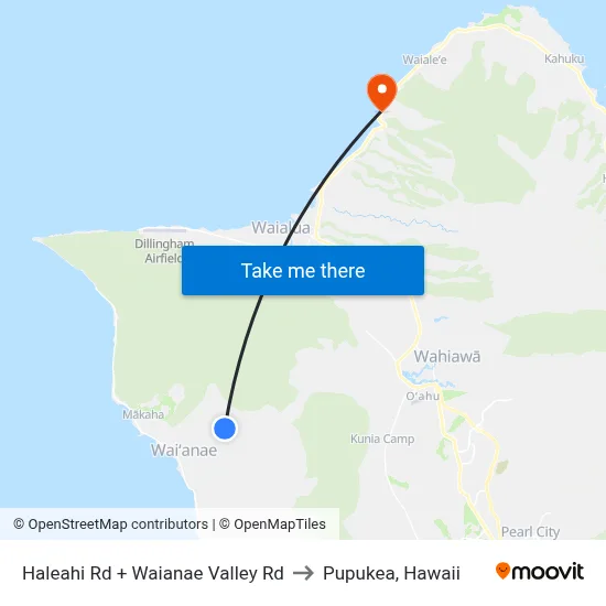 Haleahi Rd + Waianae Valley Rd to Pupukea, Hawaii map