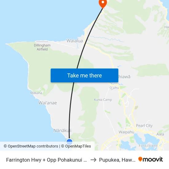 Farrington Hwy + Opp Pohakunui Ave to Pupukea, Hawaii map