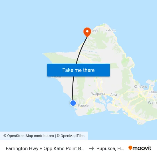Farrington Hwy + Opp Kahe Point Beach Park to Pupukea, Hawaii map