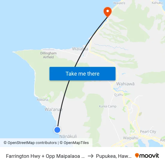 Farrington Hwy + Opp Maipalaoa Rd to Pupukea, Hawaii map