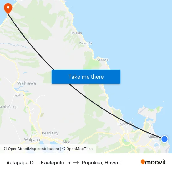 Aalapapa Dr + Kaelepulu Dr to Pupukea, Hawaii map