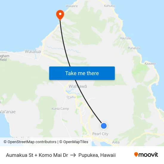 Aumakua St + Komo Mai Dr to Pupukea, Hawaii map