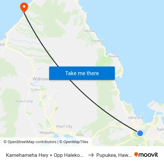 Kamehameha Hwy + Opp Halekou Rd to Pupukea, Hawaii map