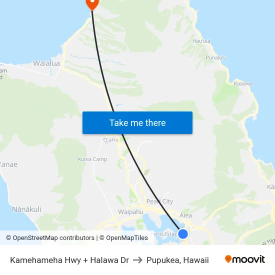 Kamehameha Hwy + Halawa Dr to Pupukea, Hawaii map