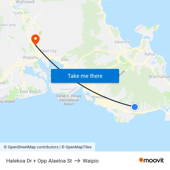 Halekoa Dr + Opp Alaeloa St to Waipio map