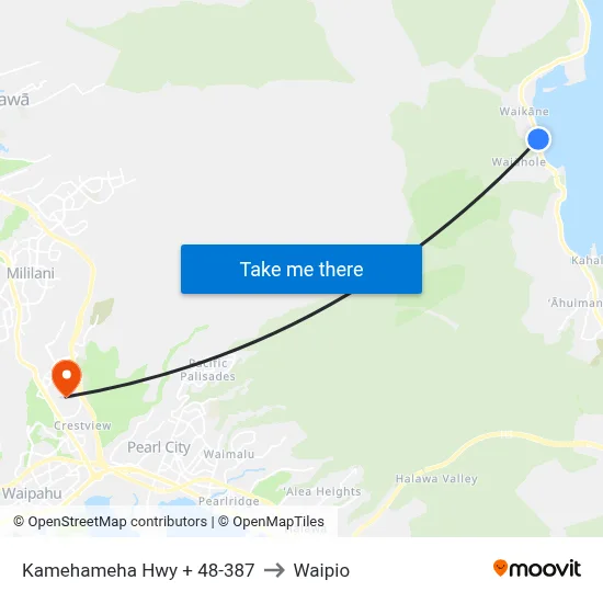Kamehameha Hwy + 48-387 to Waipio map