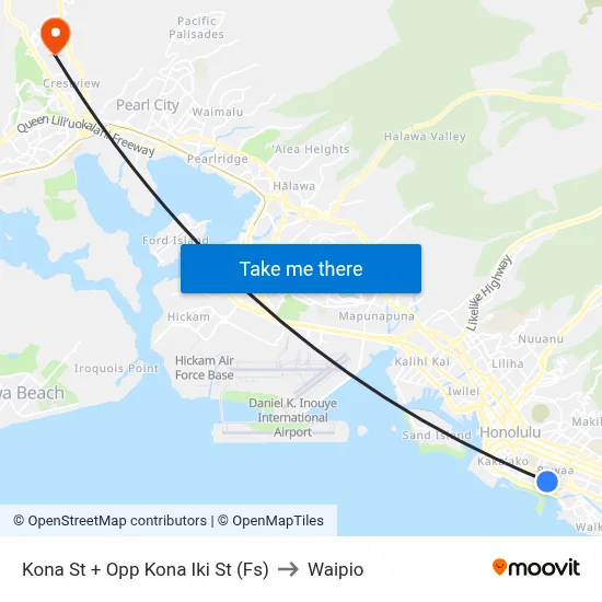 Kona St + Opp Kona Iki St (Fs) to Waipio map