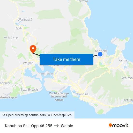 Kahuhipa St + Opp 46-255 to Waipio map