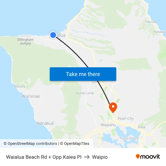 Waialua Beach Rd + Opp Kaiea Pl to Waipio map