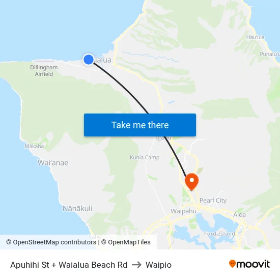 Apuhihi St + Waialua Beach Rd to Waipio map