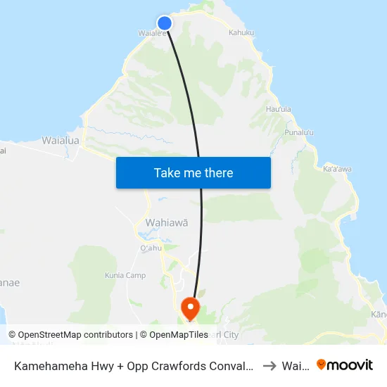 Kamehameha Hwy + Opp Crawfords Convalescent Home to Waipio map