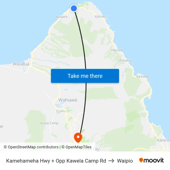 Kamehameha Hwy + Opp Kawela Camp Rd to Waipio map