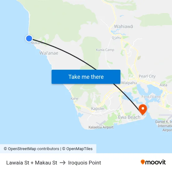 Lawaia St + Makau St to Iroquois Point map