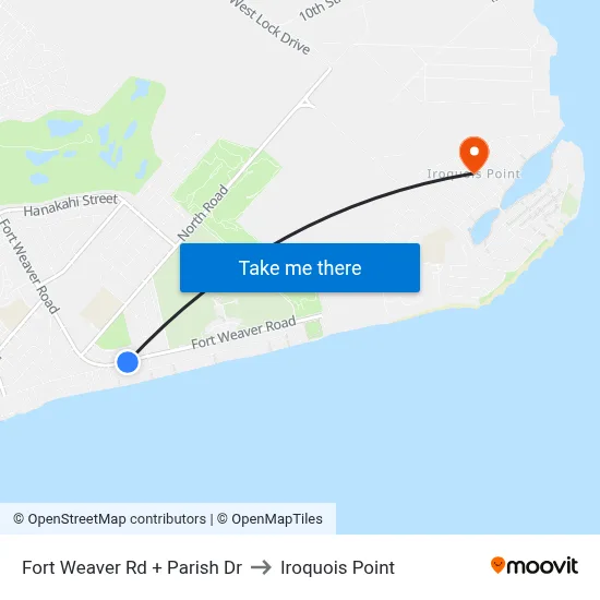 Fort Weaver Rd + Parish Dr to Iroquois Point map