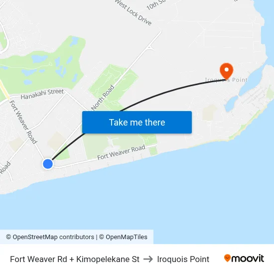 Fort Weaver Rd + Kimopelekane St to Iroquois Point map
