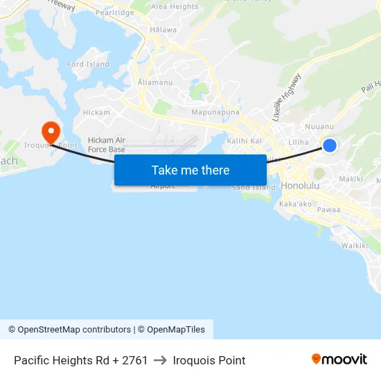 Pacific Heights Rd + 2761 to Iroquois Point map