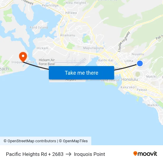 Pacific Heights Rd + 2683 to Iroquois Point map