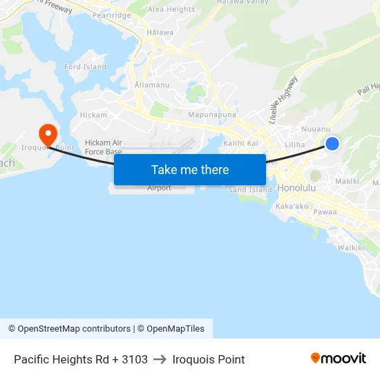 Pacific Heights Rd + 3103 to Iroquois Point map