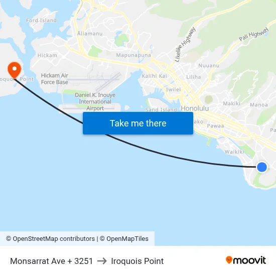 Monsarrat Ave + 3251 to Iroquois Point map