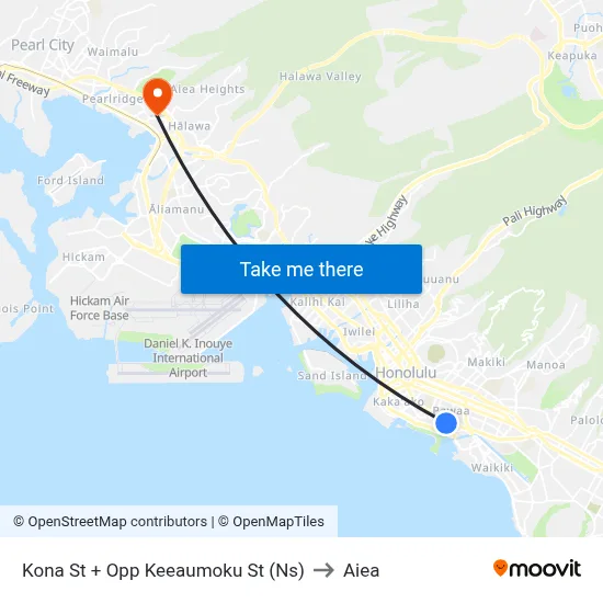 Kona St + Opp Keeaumoku St (Ns) to Aiea map