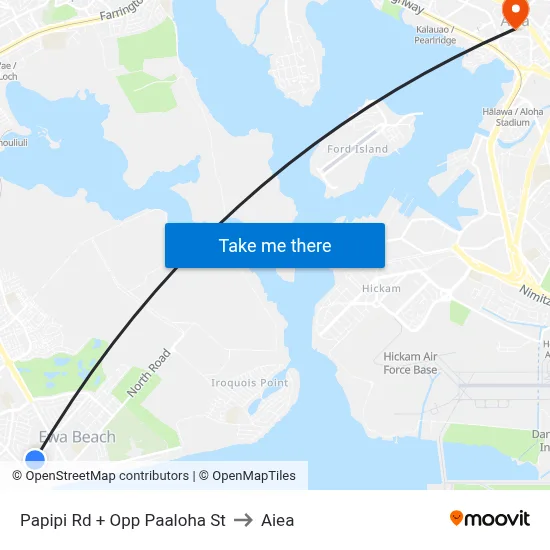 Papipi Rd + Opp Paaloha St to Aiea map
