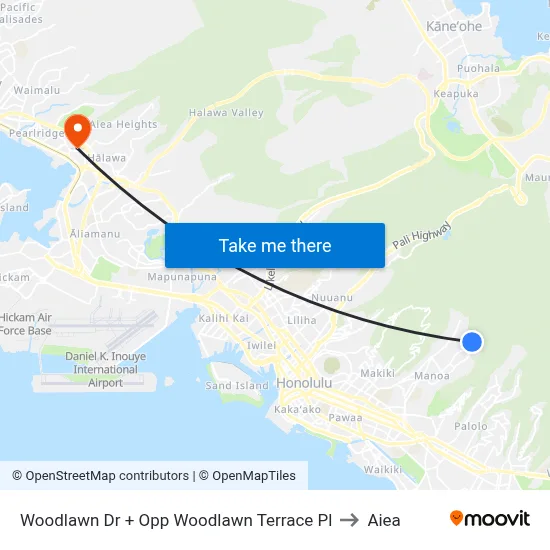 Woodlawn Dr + Opp Woodlawn Terrace Pl to Aiea map