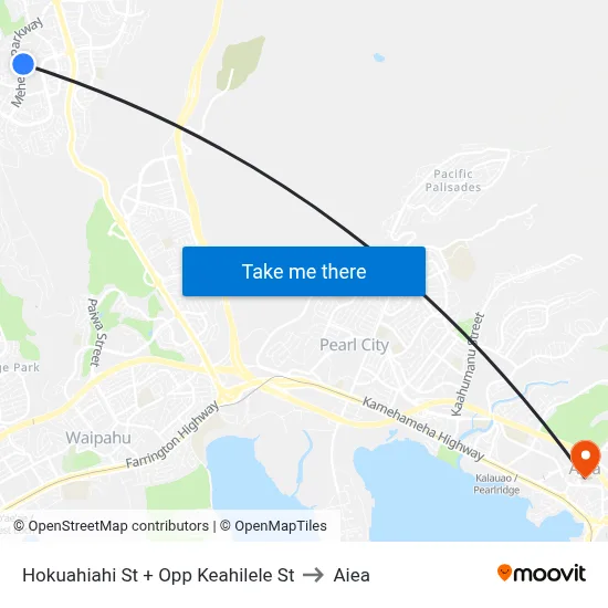 Hokuahiahi St + Opp Keahilele St to Aiea map