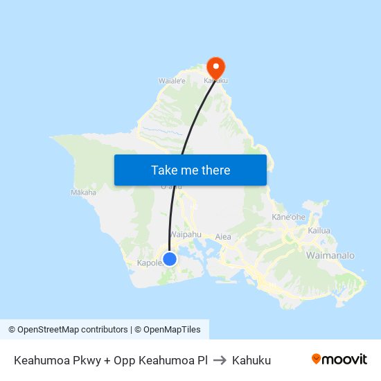Keahumoa Pkwy + Opp Keahumoa Pl to Kahuku map
