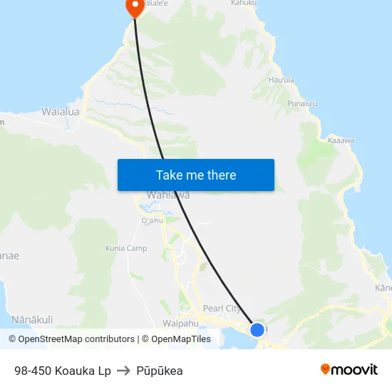 98-450 Koauka Lp to Pūpūkea map