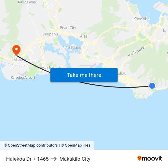 Halekoa Dr + 1465 to Makakilo City map