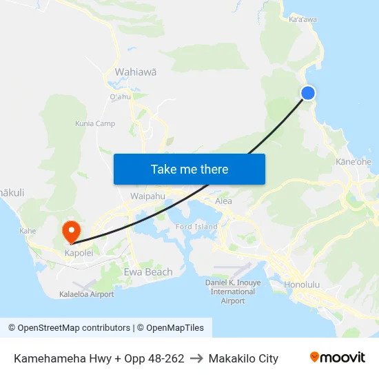 Kamehameha Hwy + Opp 48-262 to Makakilo City map