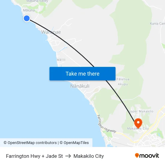 Farrington Hwy + Jade St to Makakilo City map