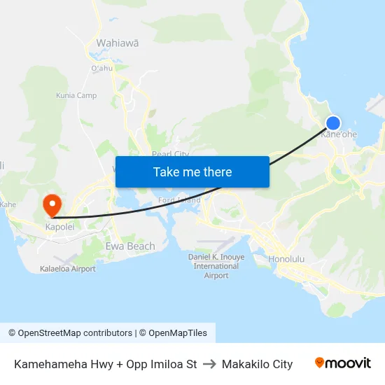 Kamehameha Hwy + Opp Imiloa St to Makakilo City map