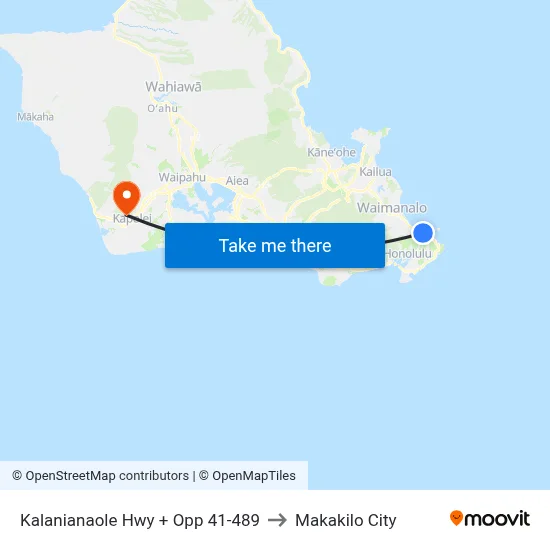 Kalanianaole Hwy + Opp 41-489 to Makakilo City map