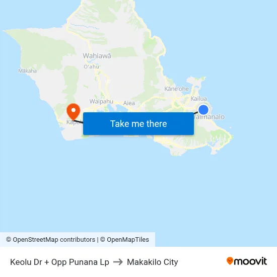 Keolu Dr + Opp Punana Lp to Makakilo City map
