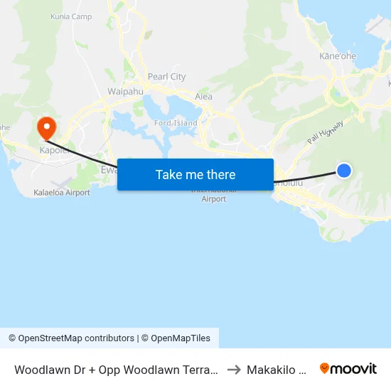 Woodlawn Dr + Opp Woodlawn Terrace Pl to Makakilo City map