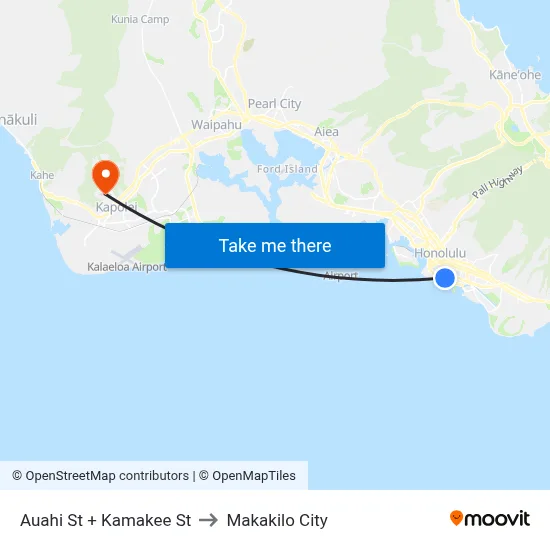 Auahi St + Kamakee St to Makakilo City map