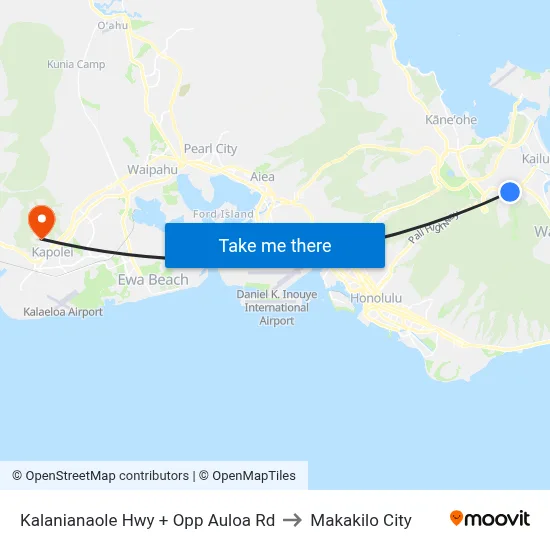 Kalanianaole Hwy + Opp Auloa Rd to Makakilo City map