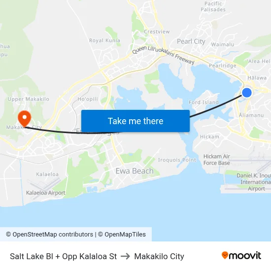 Salt Lake Bl + Opp Kalaloa St to Makakilo City map