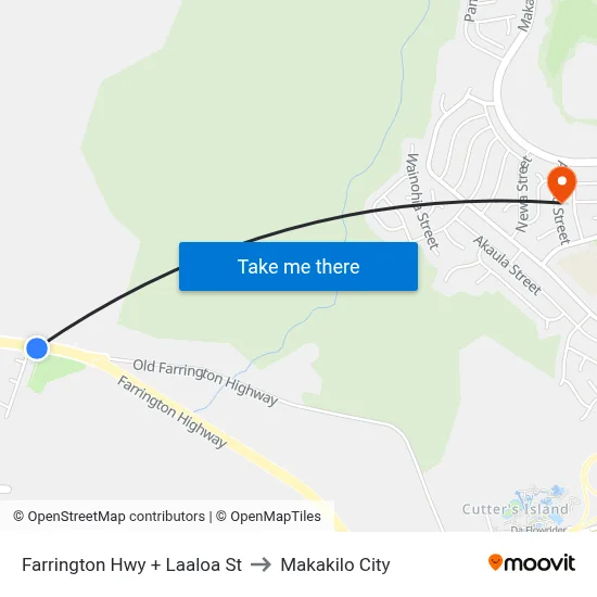Farrington Hwy + Laaloa St to Makakilo City map