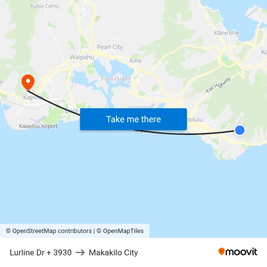 Lurline Dr + 3930 to Makakilo City map