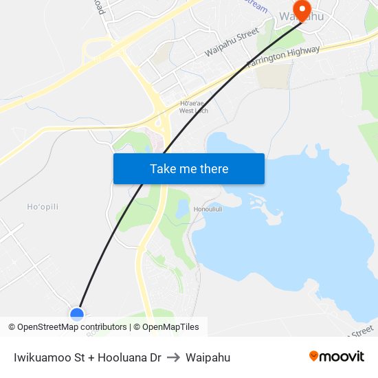 Iwikuamoo St + Hooluana Dr to Waipahu map