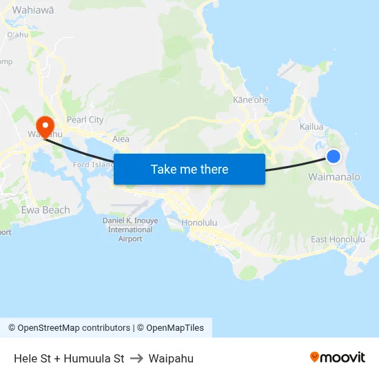 Hele St + Humuula St to Waipahu map