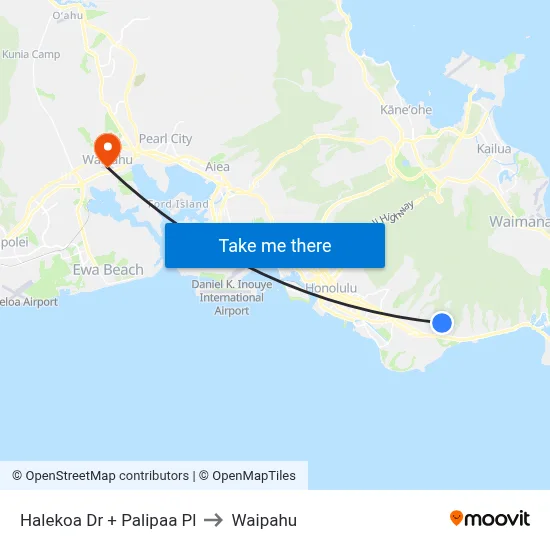 Halekoa Dr + Palipaa Pl to Waipahu map